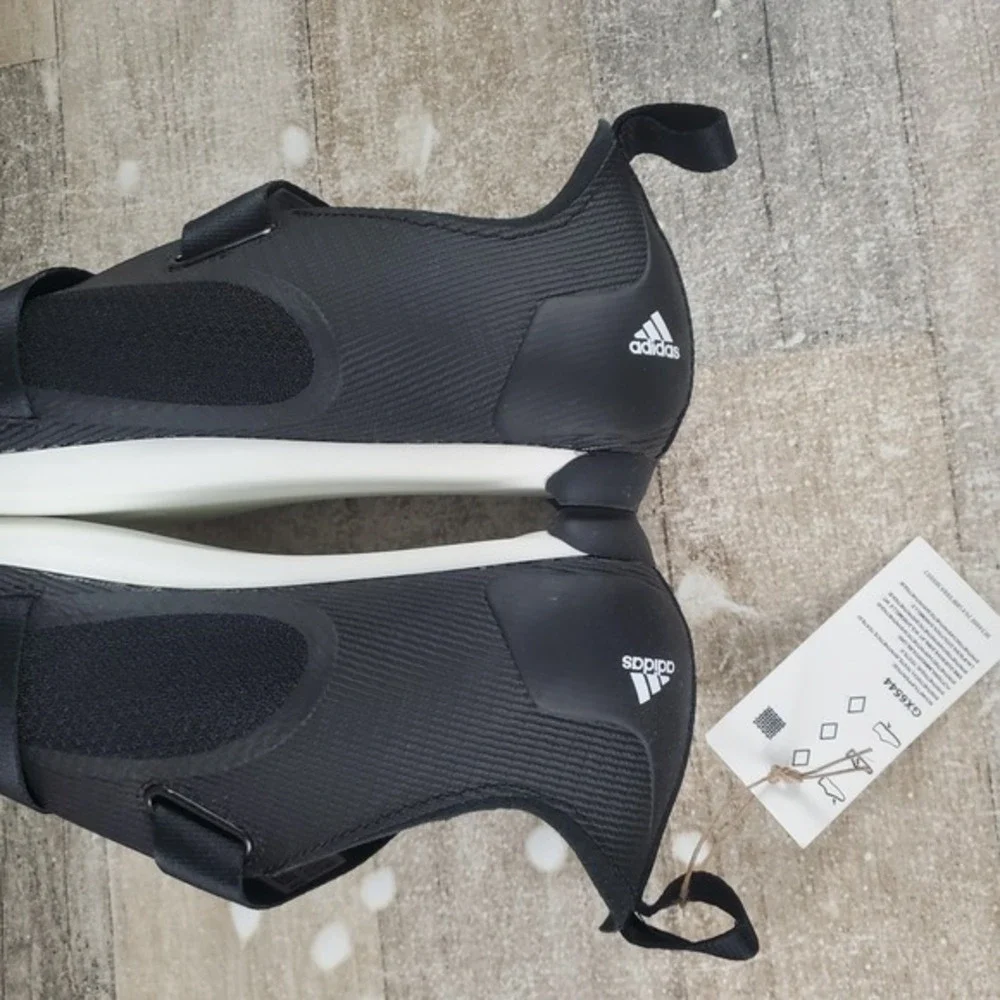 Adidas The Indoor Cycling Shoes Womens 6.5 Core Black White Lace‎ Up
